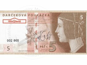 Darčeková poukážka 5€ (2009) podpis