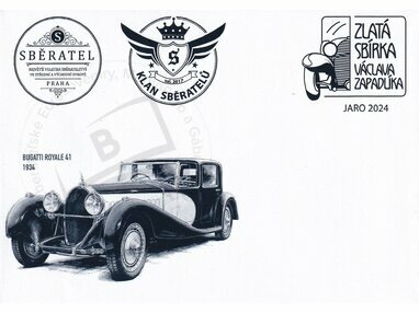 FDC obálka Bugatti Royale 41 k zlatej zbierke V.Zapadlíka