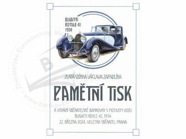 Pamätná tlač Bugatti Royale 41 Sběratel Praha 2024