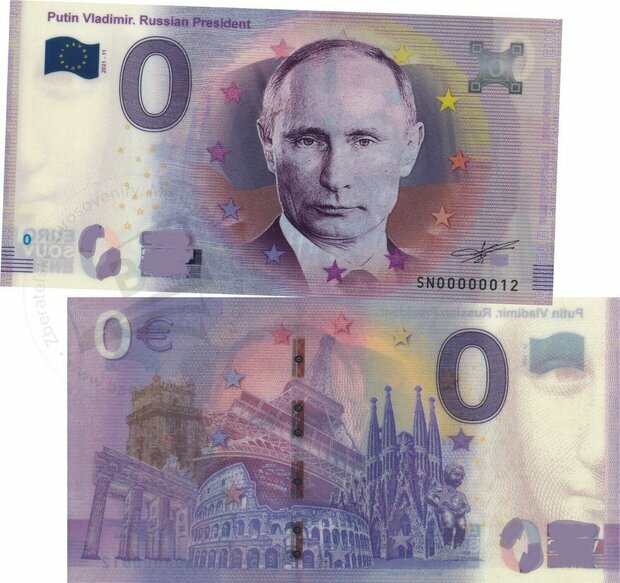 0 rubles Putin Vladimír 2021