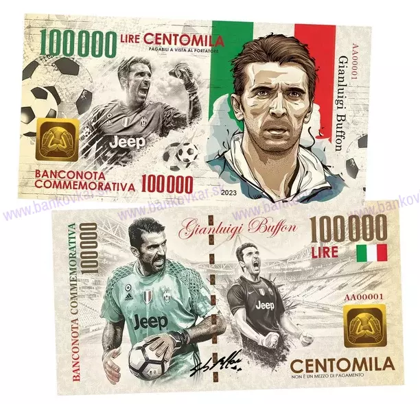 100000 Lire Gianluigi Buffon 2023 100000 Lire Gianluigi Buffon 2023
