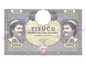 1000 dinara Dubrovnik (2019 kat.č.121)