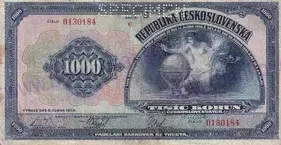 1000 Kč 1932 perforovaná séria C (stav 3)