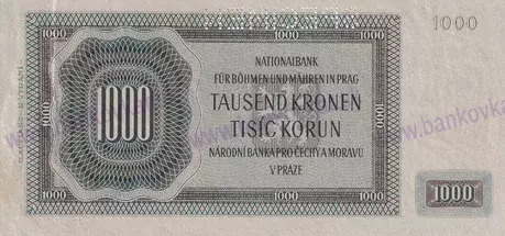1000 Korun 1942 perforovaná séria Ea stav 1/2