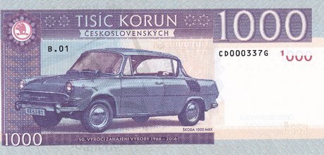 1000 korún 2016 Škoda 1000MBX