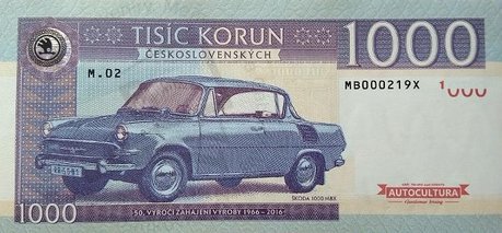 1000 korún 2016 Škoda 1000MBX Autocultura