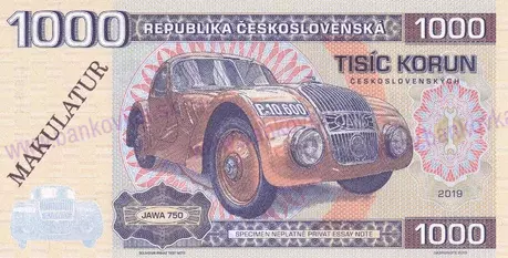 1000 Korun 2019 Jawa 750 UNC