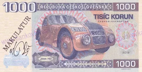 1000 Korun 2019 Jawa 750 UNC
