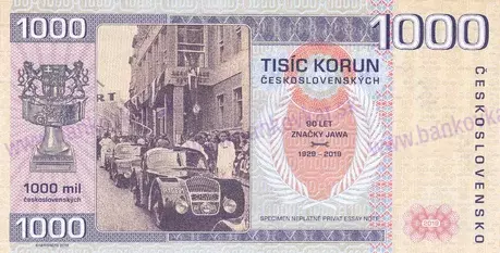 1000 Korun 2019 Jawa 750 UNC