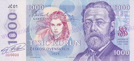 1000 Korun Bedřich Smetana2024