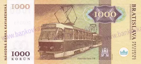 1000 Korún Bratislavských 2020 Tatra T3P
