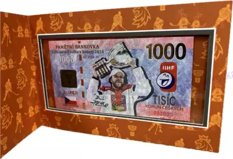 1000 Korun Česi mistři světa v hokeji 2024