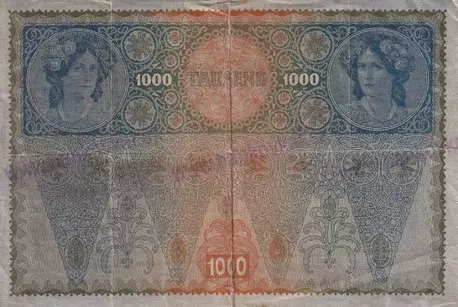 1000 Kronen 1902 s pretlačou