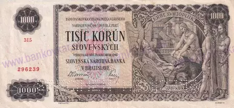 1000 Ks 1940 perfor.séria I5 stav 1/2