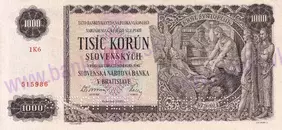1000 Ks 1940 perforovaná séria 1K6 (stav 0)