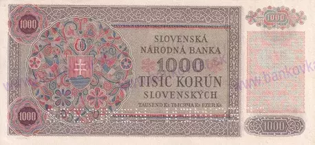 1000 Ks 1940 perforovaná séria 1K6stav 0