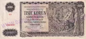 1000 Ks 1940 perforovaná séria 3I5 (stav 1/2)
