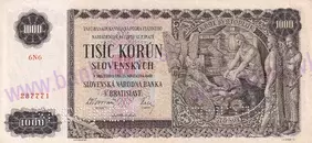 1000 Ks 1940 perforovaná séria 6N6 (stav 1)