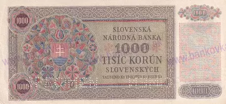 1000 Ks 1940 perforovaná séria 6N6stav 1