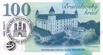 100 Bratislavský hrad-Slovensko (SKAA 2023) pečiatka čierna BA 100 Bratislavský hrad-Slovensko (SKAA 2023) pečiatka čierna BA