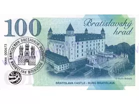 100 Bratislavský hrad-Slovensko (SKAA 2023) pečiatka čierna BA