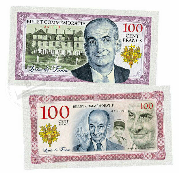 100 Cent Francs Louis de Funés 2021