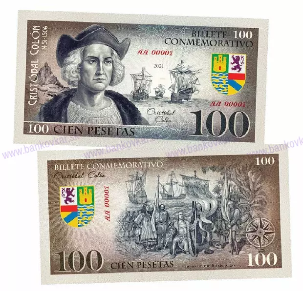 100 Cien Pesetas Christopher Columbus 2021 100 Cien Pesetas Christopher Columbus 2021
