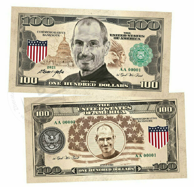 100 Dollars Steve Jobs 2021