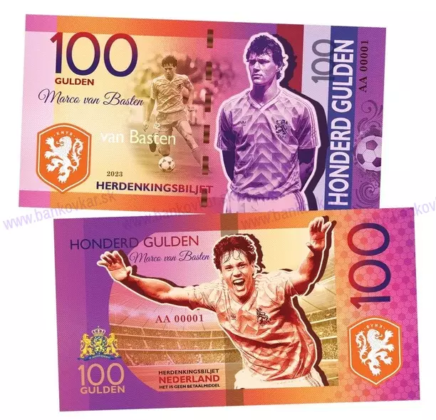 100 Gulden Nederland - Marco Van Basten 2023 100 Gulden Nederland - Marco Van Basten 2023