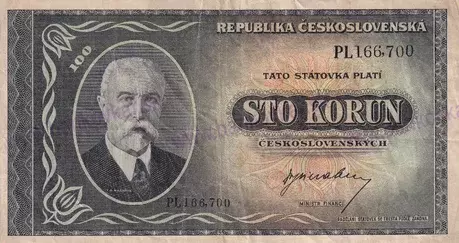 100 Korun 1945 neperforovaná séria PL stav 3