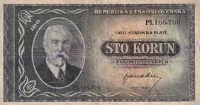 100 Korun 1945 neperforovaná séria PL (stav 3)