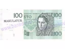 100 Korún 2015 Dievča z Očovej (MAKULATUR)