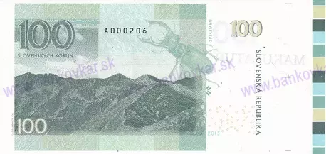 100 Korún 2015 Dievča z OčovejMAKULATUR