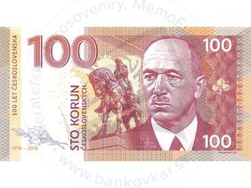 100 Korun 2018 E.BENEŠ 1884-1948