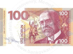 100 Korun 2018 T.G.MASARYK 1850-1937