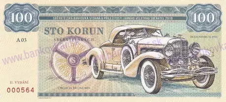 100 korun 2019 Duesenberg UNC