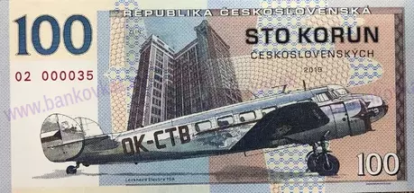 100 Korun 2019 Ján Baťa UNC