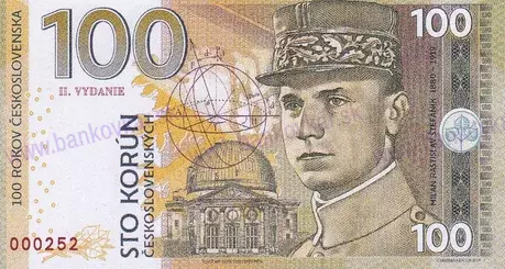 100 korún 2019 M.R.Štefánik+Autogram M.Gábriša