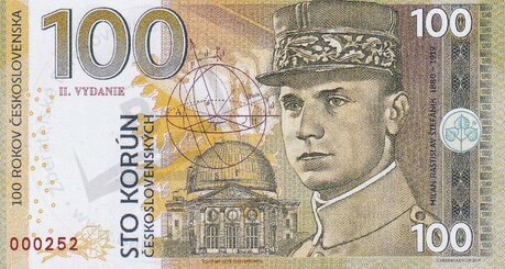 100 korún 2019 M.R.Štefánik+Autogram M.Gábriša