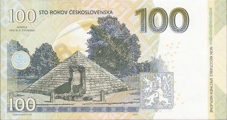 100 Korún 2019 M.R.Štefánik UNC