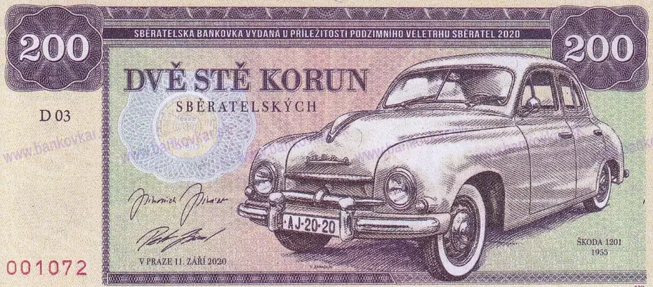100 Korun 2020 Škoda 1201 MAGNETKA