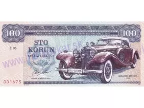 100 korun 2021 Zapadlík E - Mercedes Benz 540K r.v.1936
