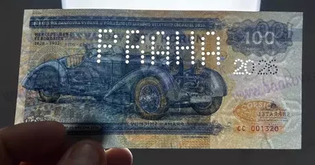 100 korun 2026 Zapadlík Mercedes Benz SS Roadster 1928-1932