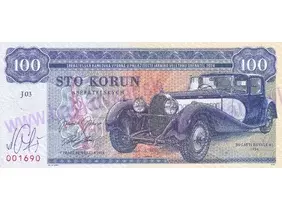 100 korun Bugatti Royale 41 (2024) podpis M.Gábriš