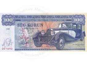 100 korun Bugatti Royale 41 (2024) podpis M.Gábriš