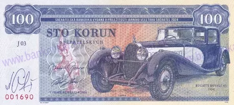 100 Korun Bugatti Royale 41 (2024) Zapadlík-1