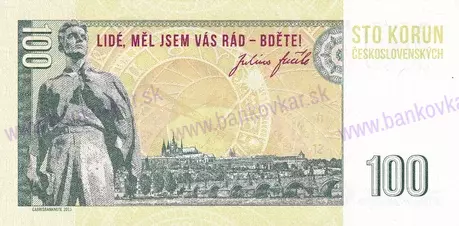 100 Korun Julius Fučík 2014
