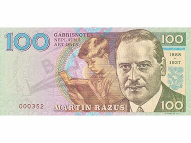 100 Korún Martin Rázus (2024) Moravské Lieskové