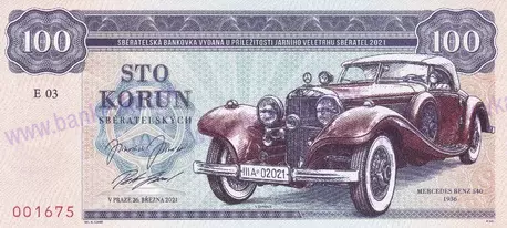 100 Korun Mercedes-Benz 540 Zapadlík 2021