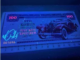 100 Korun Mercedes-Benz 540 Zapadlík (2021) podpis UV